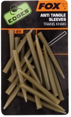 FOX Edges Anti Tangle Sleeves x 25 - trans khaki 