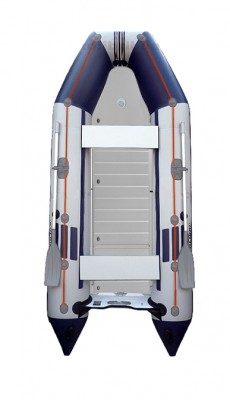 Čln Kolibri KM-330 D sivo-modrý, hliníková podlaha